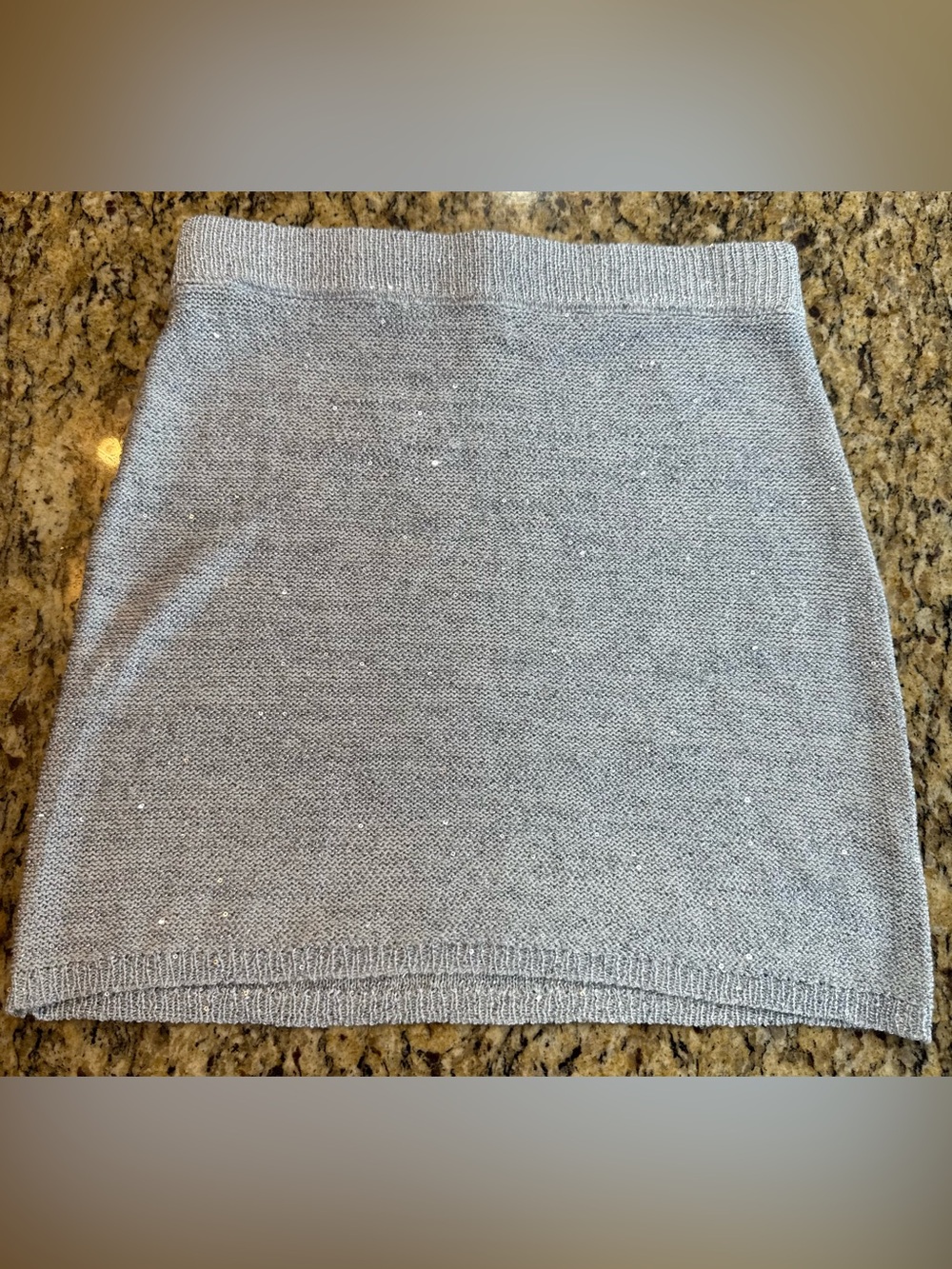 ❤️ Light Blue XS Knit Mini Skirt Sequin Casual Everyday Wild Fable (B9)